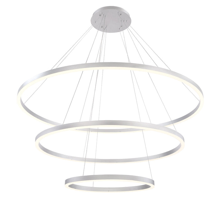 Eurofase 31474-016 Spunto 61" Brushed Silver LED Chandelier