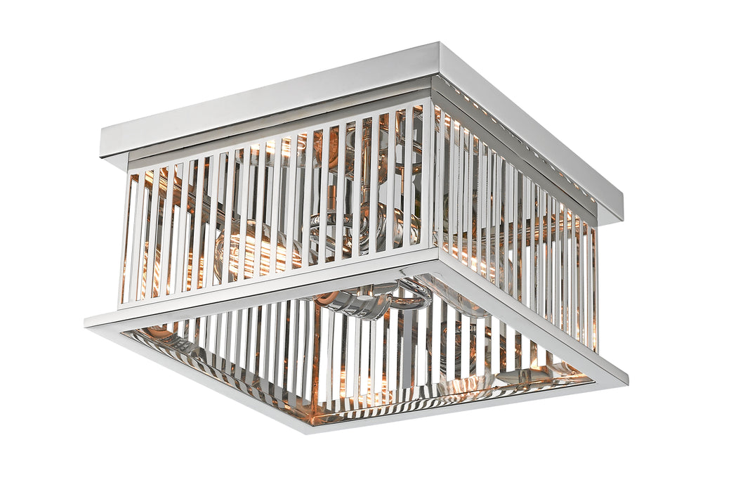 Flush Mount Z-Lite 333F2PN Polished Nickel Camellia 2 Light Flush Mount Z-Lite