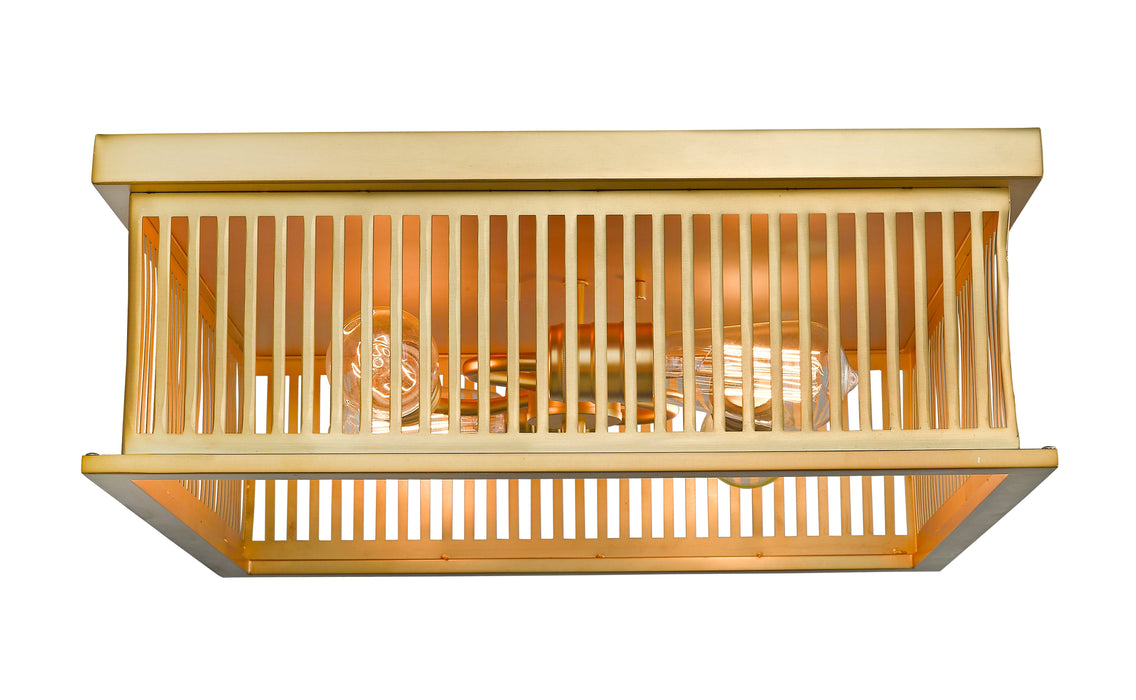 Flush Mount Z-Lite 333F4BR Brass Camellia 4 Light Flush Mount Z-Lite