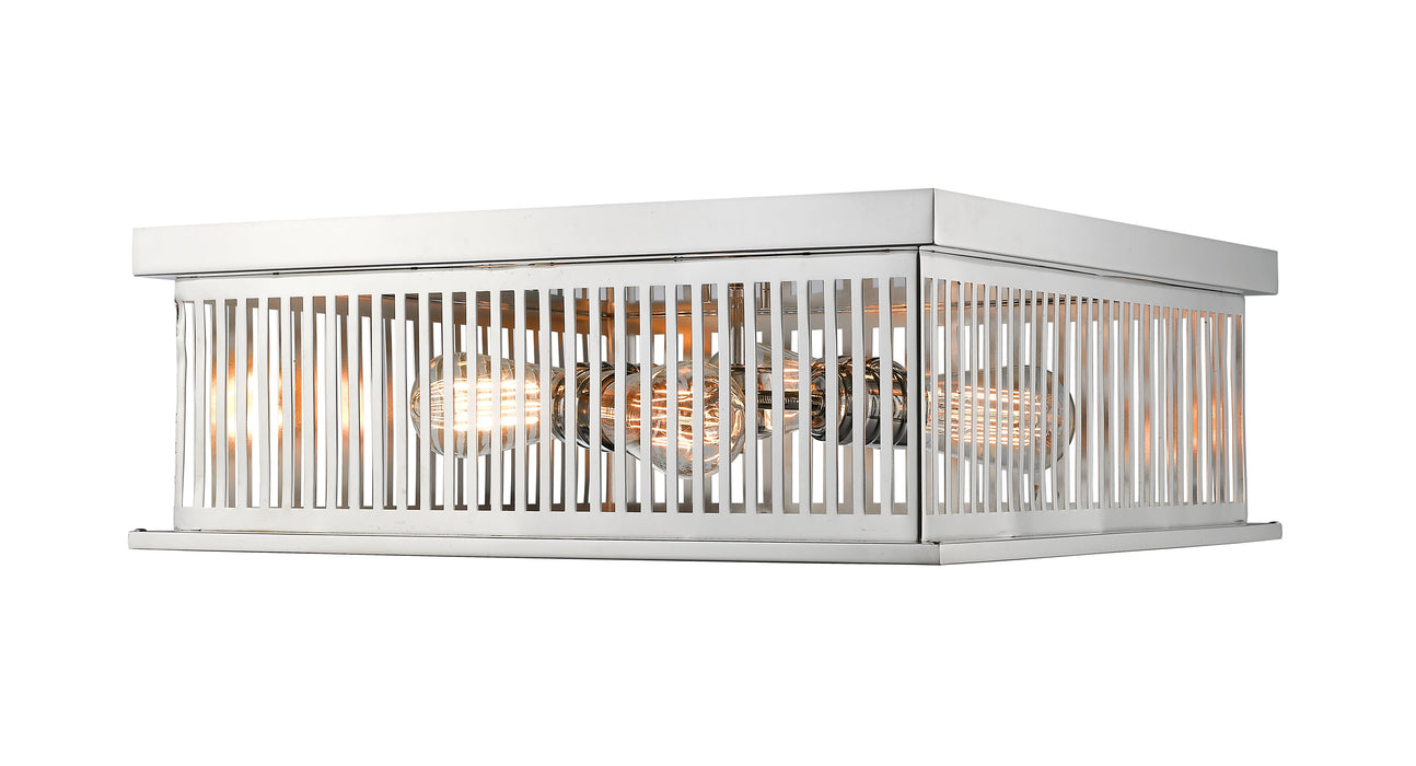 Flush Mount Z-Lite 333F4PN Polished Nickel Camellia 4 Light Flush Mount Z-Lite