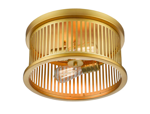Flush Mount Z-Lite 334F2BR Brass Camellia 2 Light Flush Mount Z-Lite