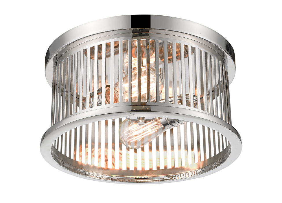 Flush Mount Z-Lite 334F2PN Polished Nickel Camellia 2 Light Flush Mount Z-Lite