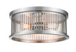 Flush Mount Z-Lite 334F3BN Brushed Nickel Camellia 3 Light Flush Mount Z-Lite