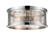Flush Mount Z-Lite 334F3PN Polished Nickel Camellia 3 Light Flush Mount Z-Lite