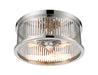 Flush Mount Z-Lite 334F3PN Polished Nickel Camellia 3 Light Flush Mount Z-Lite