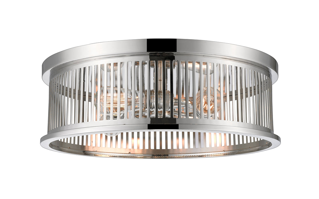 Flush Mount Z-Lite 334F4PN Polished Nickel Camellia 4 Light Flush Mount Z-Lite