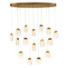Eurofase 37194-017 Paget 44" Matte Gold LED Chandelier