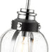 Pendant Z-Lite 337MP-MB+CH Matte Black + Chrome Burren 1 Light Pendant Z-Lite