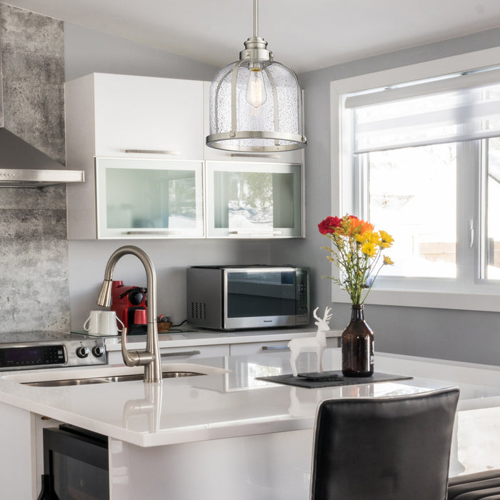 Pendant Z-Lite 337P12BN Brushed Nickel Burren 1 Light Pendant Z-Lite