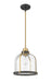 Pendant Z-Lite 337P12BRZ+HB Bronze + Brass Burren 1 Light Pendant Z-Lite