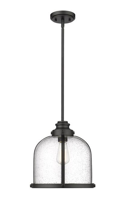 Pendant Z-Lite 337P12MB Matte Black Burren 1 Light Pendant Z-Lite