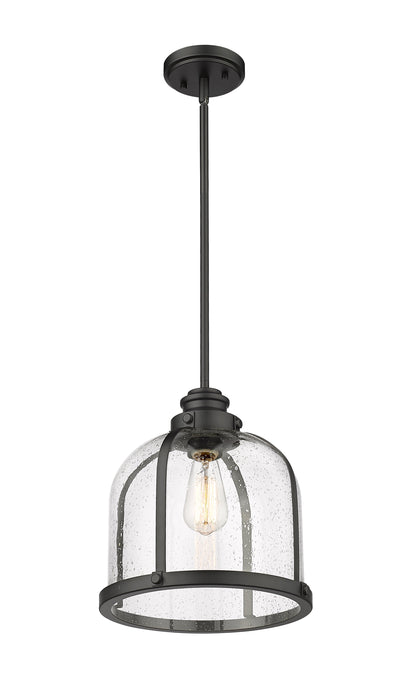 Pendant Z-Lite 337P12MB Matte Black Burren 1 Light Pendant Z-Lite