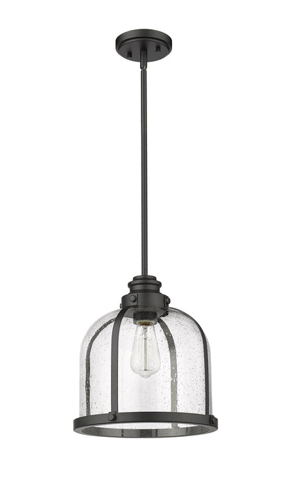 Pendant Z-Lite 337P12MB Matte Black Burren 1 Light Pendant Z-Lite