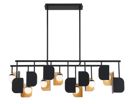 Eurofase 49038-019 Cornice 60" Gold-Black Mix LED Chandelier