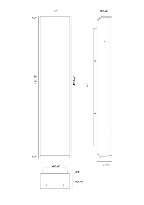 Eurofase 50113-019 Dulton 42" Matte Black LED Outdoor Wall Light