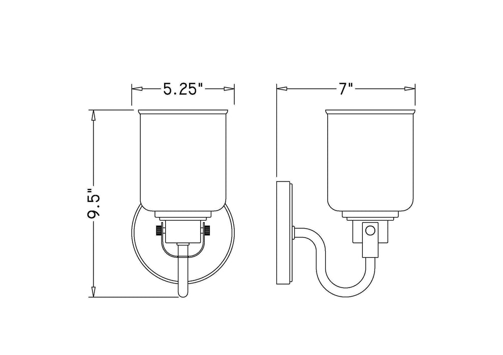 Wall Sconce Z-Lite 340-1S-CH Chrome Kinsley 1 Light Wall Sconce Z-Lite