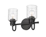 Vanity Z-Lite 340-2V-MB Matte Black Kinsley 2 Light Vanity Z-Lite