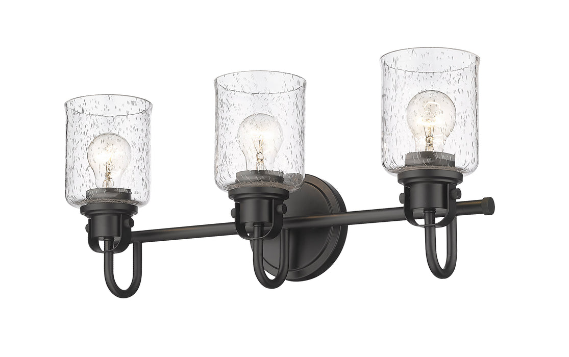 Vanity Z-Lite 340-3V-MB Matte Black Kinsley 3 Light Vanity Z-Lite