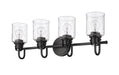 Vanity Z-Lite 340-4V-MB Matte Black Kinsley 4 Light Vanity Z-Lite