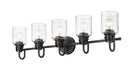 Vanity Z-Lite 340-5V-MB Matte Black Kinsley 5 Light Vanity Z-Lite