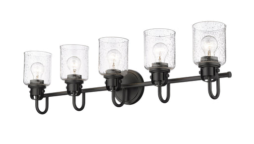 Vanity Z-Lite 340-5V-MB Matte Black Kinsley 5 Light Vanity Z-Lite
