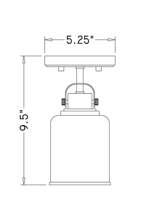 Flush Mount Z-Lite 340F1-BN Brushed Nickel Kinsley 1 Light Flush Mount Z-Lite