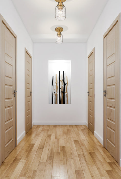 Flush Mount Z-Lite 340F1-HG Heirloom Gold Kinsley 1 Light Flush Mount Z-Lite