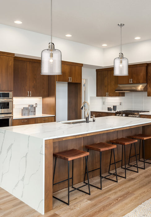 Pendant Z-Lite 340P12-BN Brushed Nickel Kinsley 1 Light Pendant Z-Lite