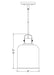 Pendant Z-Lite 340P8-BN Brushed Nickel Kinsley 1 Light Pendant Z-Lite