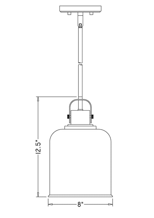 Pendant Z-Lite 340P8-CH Chrome Kinsley 1 Light Pendant Z-Lite