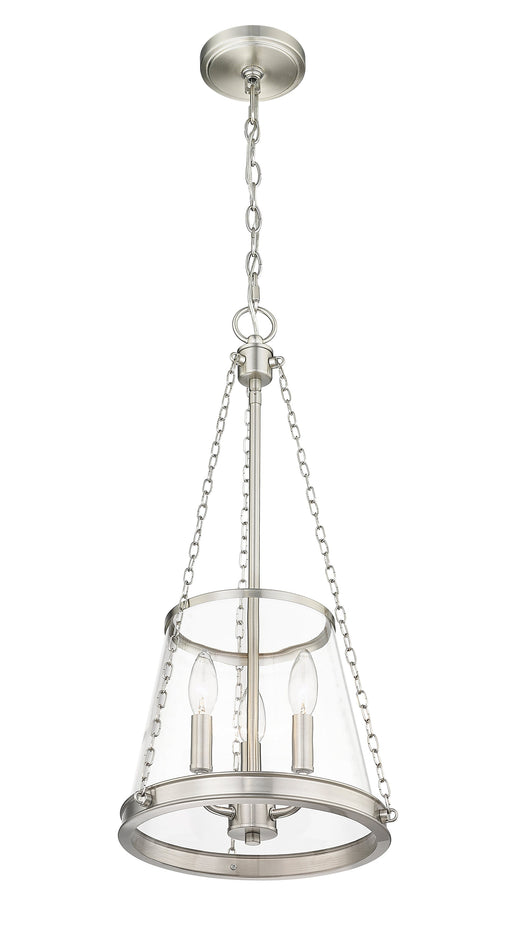 Pendant Z-Lite 341P12-BN Brushed Nickel Prescott 3 Light Pendant Z-Lite
