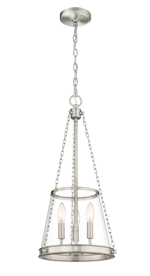 Pendant Z-Lite 341P12-BN Brushed Nickel Prescott 3 Light Pendant Z-Lite