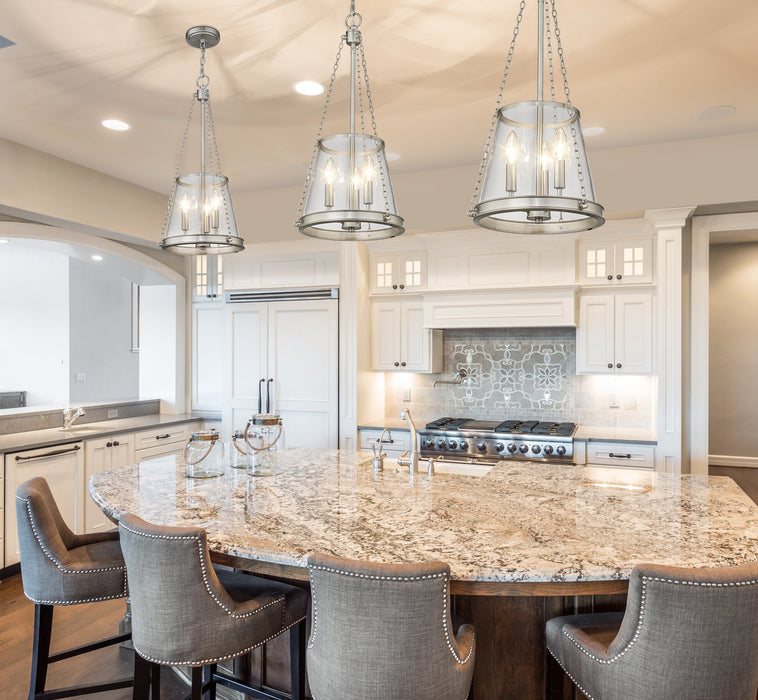 Pendant Z-Lite 341P12-BN Brushed Nickel Prescott 3 Light Pendant Z-Lite