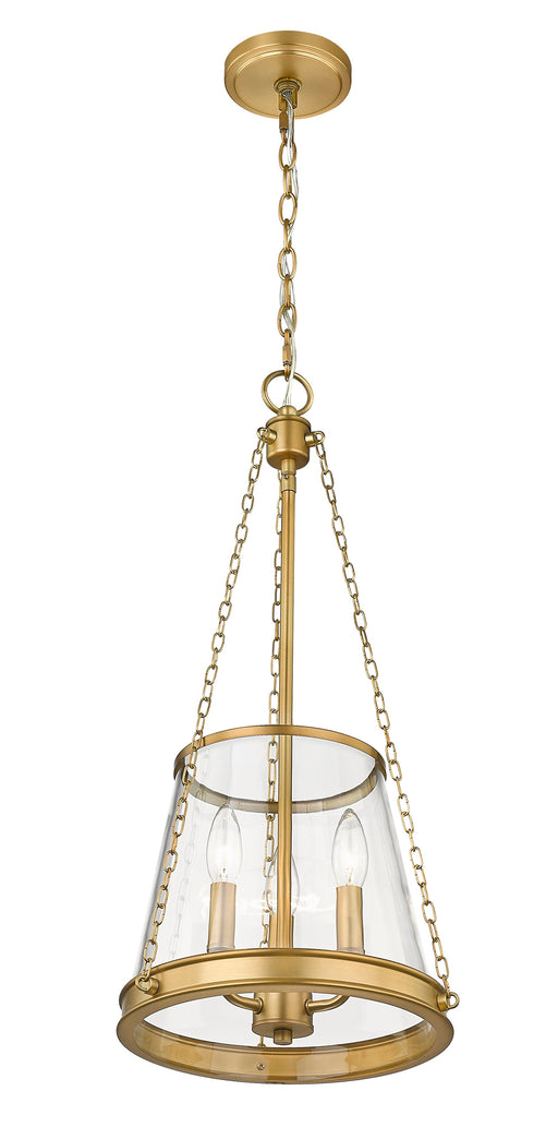 Pendant Z-Lite 341P12-RB Rubbed Brass Prescott 3 Light Pendant Z-Lite