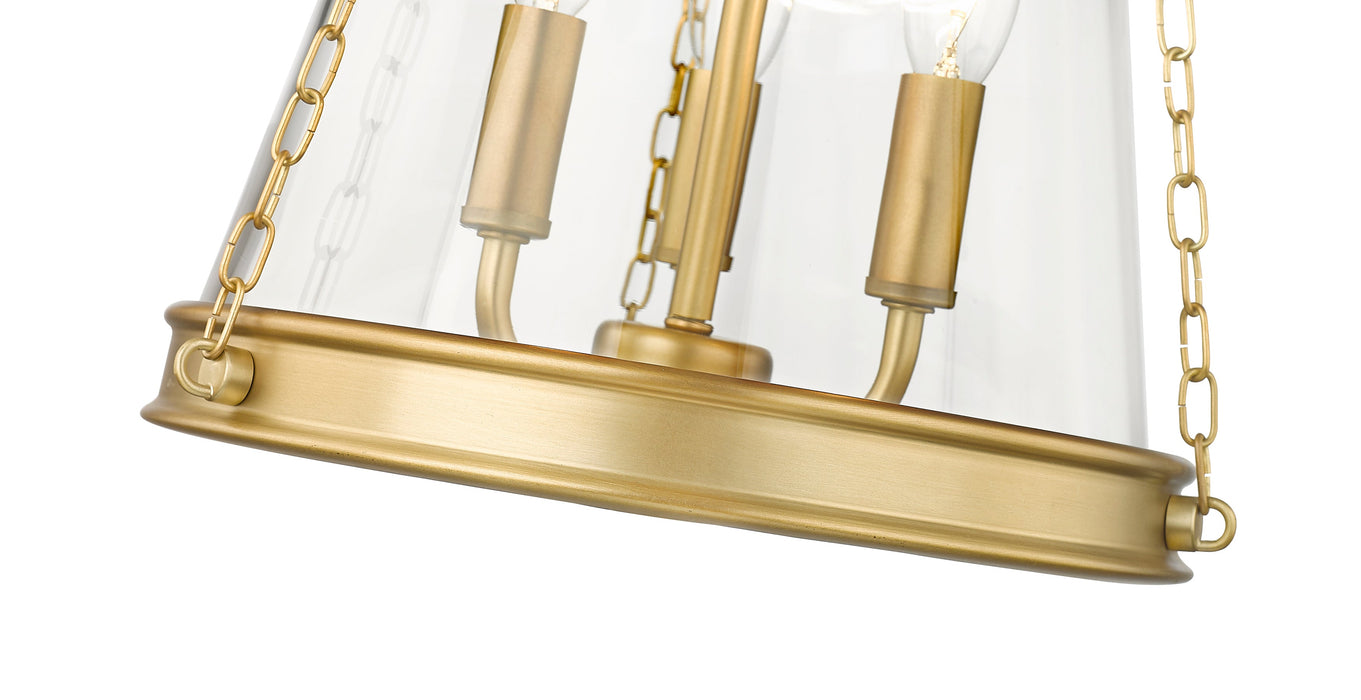 Pendant Z-Lite 341P12-RB Rubbed Brass Prescott 3 Light Pendant Z-Lite