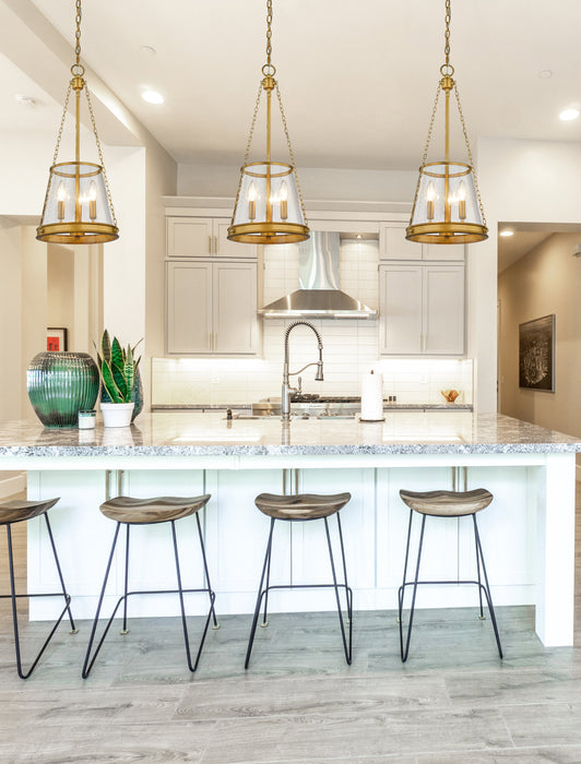 Pendant Z-Lite 341P12-RB Rubbed Brass Prescott 3 Light Pendant Z-Lite