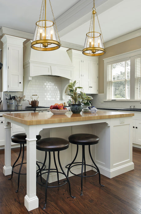 Pendant Z-Lite 341P12-RB Rubbed Brass Prescott 3 Light Pendant Z-Lite