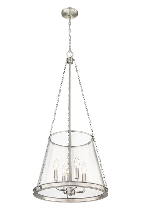 Pendant Z-Lite 341P18-BN Brushed Nickel Prescott 4 Light Pendant Z-Lite