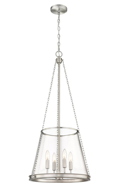 Pendant Z-Lite 341P18-BN Brushed Nickel Prescott 4 Light Pendant Z-Lite