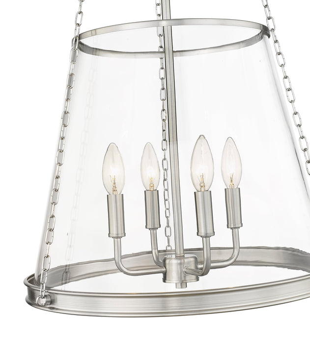 Pendant Z-Lite 341P18-BN Brushed Nickel Prescott 4 Light Pendant Z-Lite