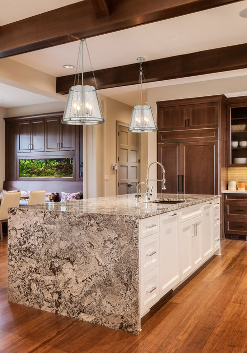 Pendant Z-Lite 341P18-BN Brushed Nickel Prescott 4 Light Pendant Z-Lite