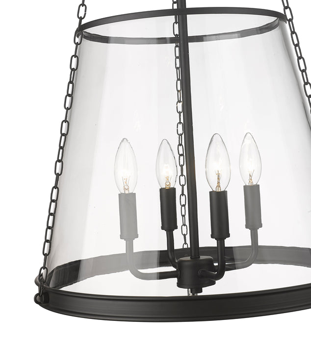 Pendant Z-Lite 341P18-MB Matte Black Prescott 4 Light Pendant Z-Lite