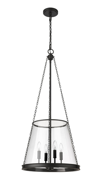 Pendant Z-Lite 341P18-MB Matte Black Prescott 4 Light Pendant Z-Lite