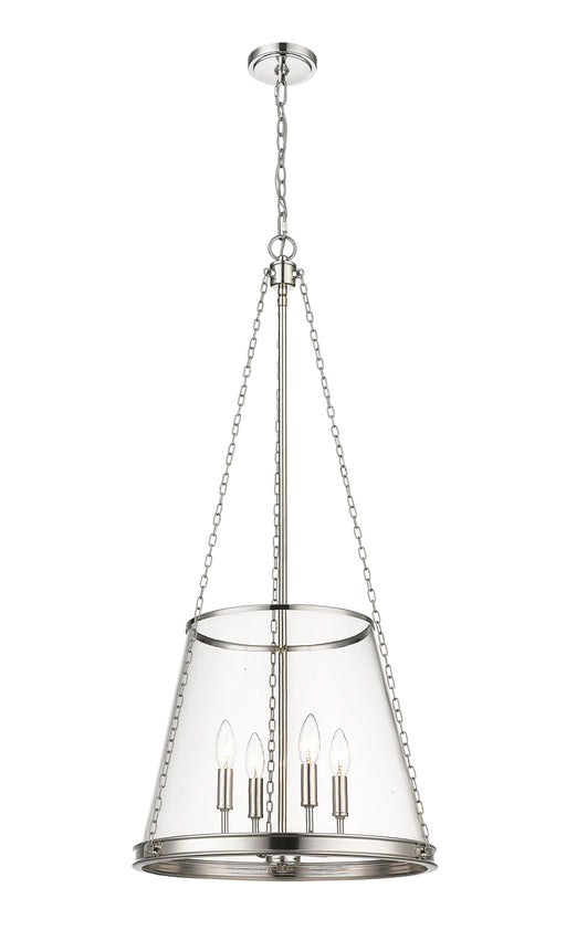 Pendant Z-Lite 341P18-PN Polished Nickel Prescott 4 Light Pendant Z-Lite