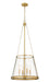 Pendant Z-Lite 341P18-RB Rubbed Brass Prescott 4 Light Pendant Z-Lite