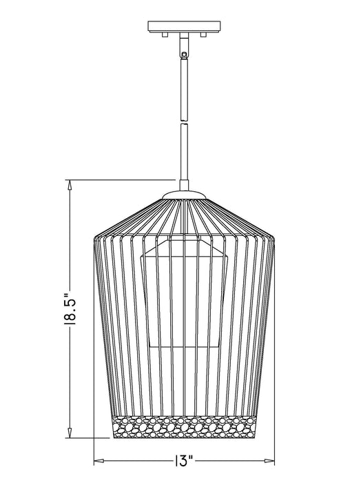 Pendant Z-Lite 342P13-MB Matte Black Lido 1 Light Pendant Z-Lite