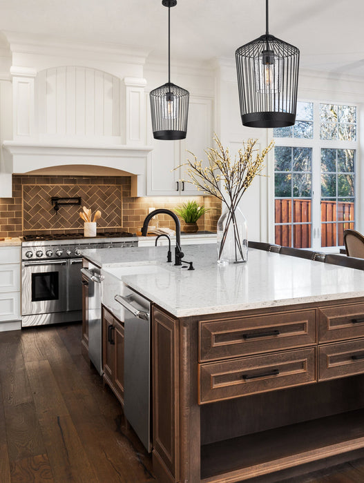 Pendant Z-Lite 342P13-MB Matte Black Lido 1 Light Pendant Z-Lite