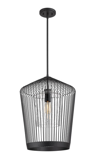 Pendant Z-Lite 342P19-MB Matte Black Lido 1 Light Pendant Z-Lite