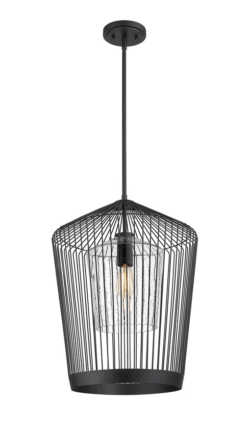 Pendant Z-Lite 342P19-MB Matte Black Lido 1 Light Pendant Z-Lite