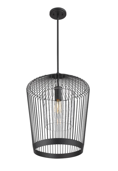 Pendant Z-Lite 342P19-MB Matte Black Lido 1 Light Pendant Z-Lite